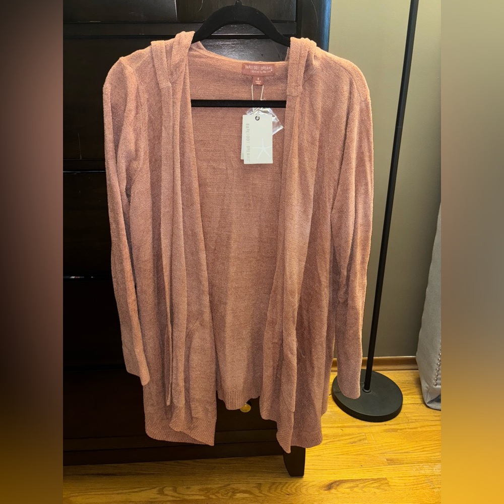 NWT Barefoot Dreams CozyChic Ultra Lite Cardigan in Clay - Medium